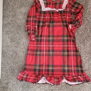 Toddler girl plaid pajama dress